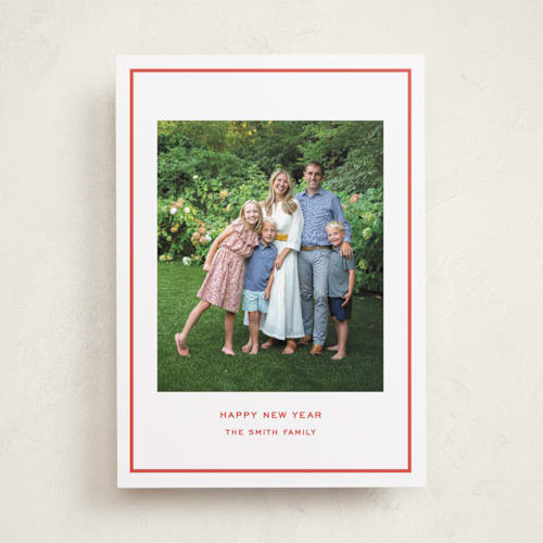 This is a candy cane photo christmas cards with standard by Megan Davis called bowery printing on recycled smooth signature in standard