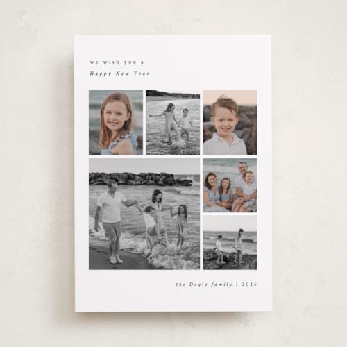 This is a snow photo christmas cards with standard by Emily Sabol Goss called editorial printing on recycled smooth signature in standard