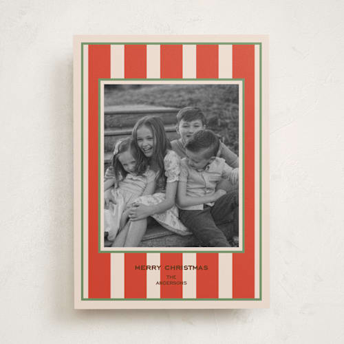 This is a rouge photo christmas cards with standard by Annie Shapiro called regent printing on recycled smooth signature in standard