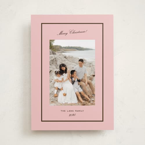 This is a candy photo christmas cards with standard by Megan Davis called basque printing on recycled smooth signature in standard