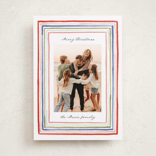 This is a gumdrop photo christmas cards with standard by Alethea and Ruth called painted frame lines printing on recycled smooth signature in standard