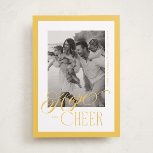 This is a sunshine photo christmas cards with standard by Owl and Toad called bright frame printing on recycled smooth signature in standard