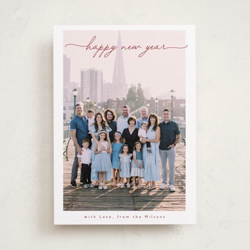 This is a mulled wine photo christmas cards with standard by Benita Crandall called noël moderne printing on recycled smooth signature in standard