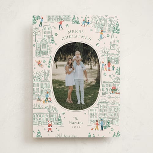 This is a pine photo christmas cards with standard by Jennifer Wick called homeward bound printing on recycled smooth signature in standard