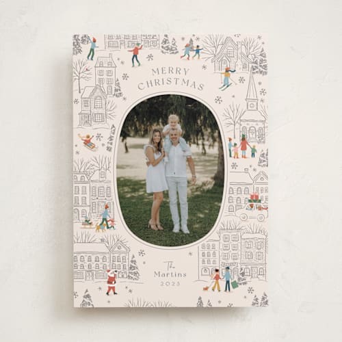This is a charcoal photo christmas cards with standard by Jennifer Wick called homeward bound printing on recycled smooth signature in standard