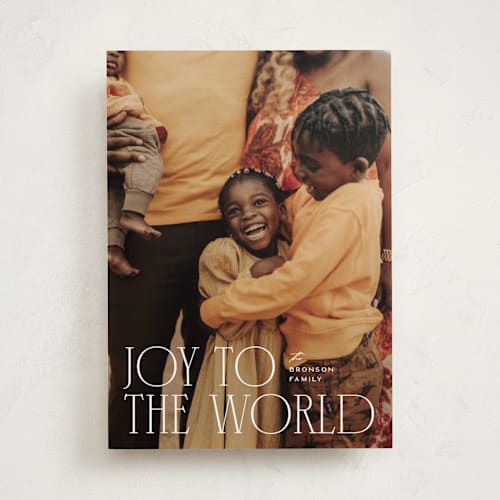 This is a snow photo christmas cards with standard by Ellen Schlegelmilch called stacked serif printing on recycled smooth signature in standard
