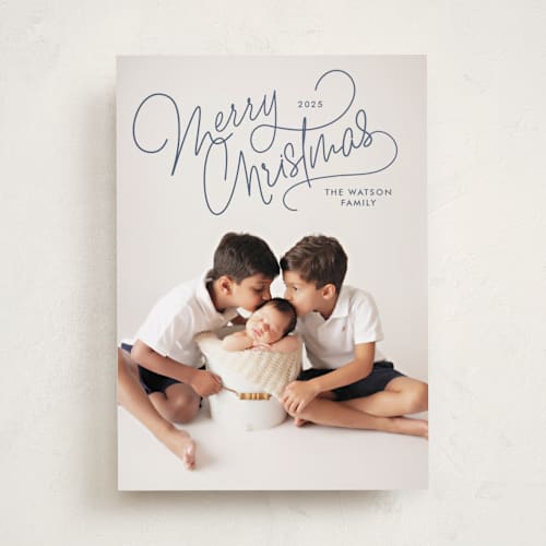 This is a marine photo christmas cards with standard by Lauren Chism called up top printing on recycled smooth signature in standard