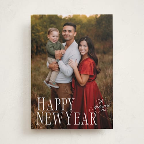 This is a marshmallow photo christmas cards with standard by Becky Nimoy called season's serif printing on recycled smooth signature in standard