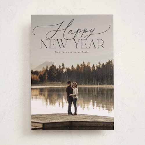 This is a coal photo christmas cards with standard by Everett Paper Goods called soft mix printing on recycled smooth signature in standard