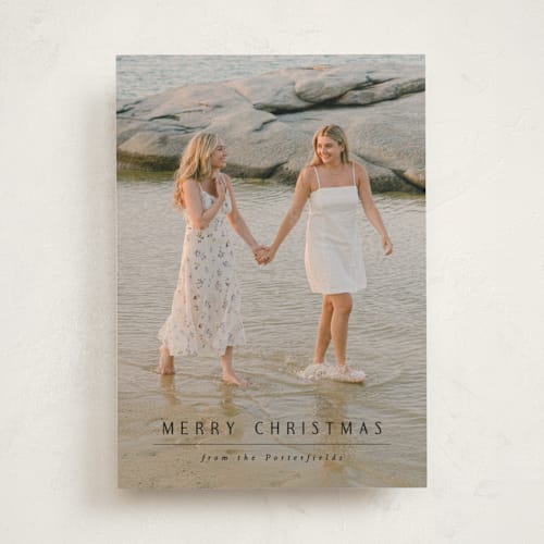 This is a noir photo christmas cards with standard by Sara Hicks Malone called sentimental printing on recycled smooth signature in standard