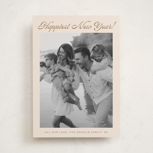 This is a butterscotch photo christmas cards with standard by Carolyn MacLaren called having fun printing on recycled smooth signature in standard