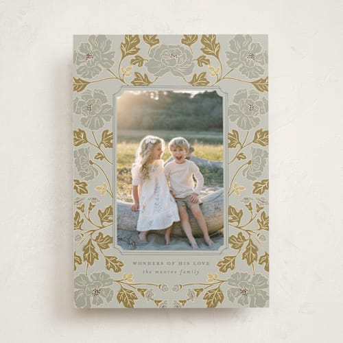 This is a glacier photo christmas cards with standard by Tara Grangroth called christmas poppies printing on recycled smooth signature in standard