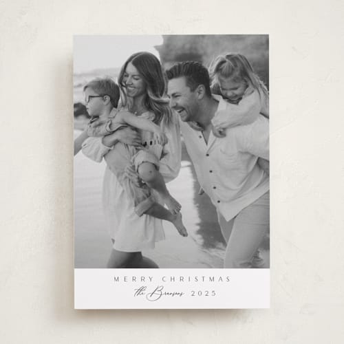 This is a cloud photo christmas cards with standard by Nicole Walsh called minimal edge printing on recycled smooth signature in standard