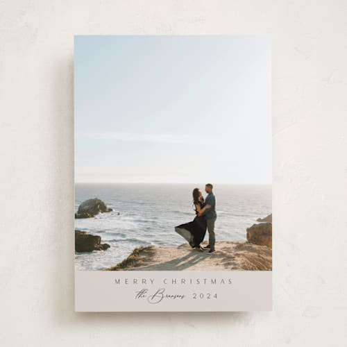 This is a smoke photo christmas cards with standard by Nicole Walsh called minimal edge printing on recycled smooth signature in standard