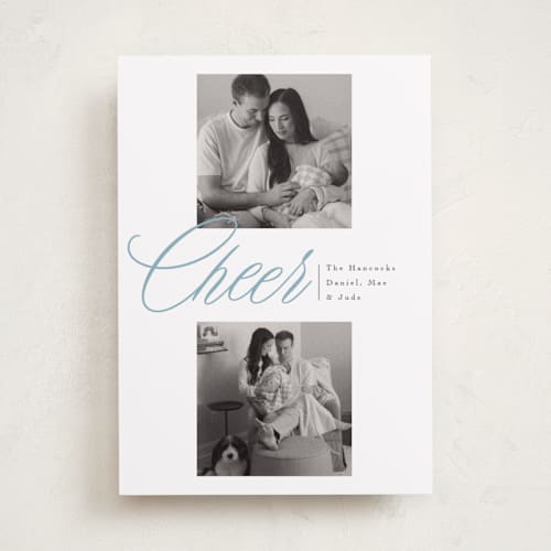 This is a celestial photo christmas cards with standard by Susan Zinader called quiet overlap printing on recycled smooth signature in standard