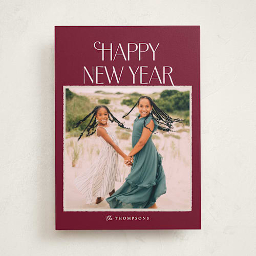 This is a sugar plum photo christmas cards with standard by Robert and Stella called frances printing on recycled smooth signature in standard