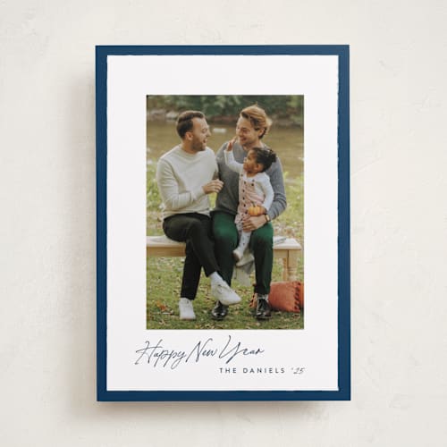 This is a blue jay photo christmas cards with standard by Rebecca Durflinger called simple edge printing on recycled smooth signature in standard