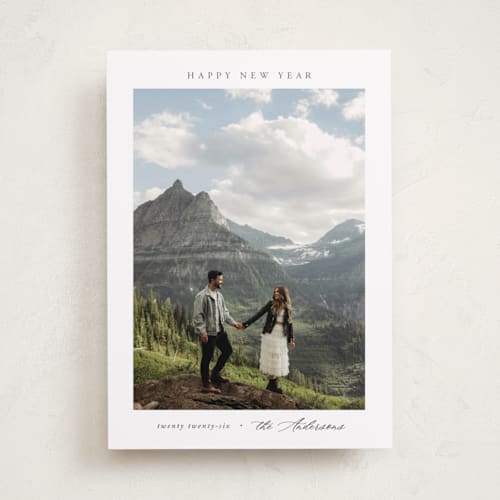 This is a snow photo christmas cards with standard by Nicole Walsh called scenic printing on recycled smooth signature in standard