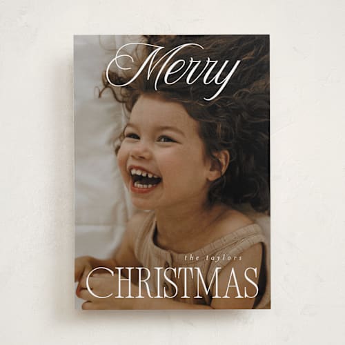This is a snowflake photo christmas cards with standard by Julie Ley called beautiful christmas printing on recycled smooth signature in standard