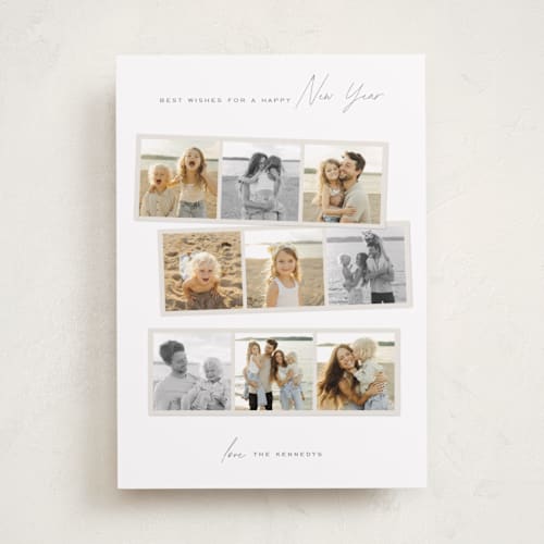 This is a snow photo christmas cards with standard by Lisa McLean called joyful memories printing on recycled smooth signature in standard
