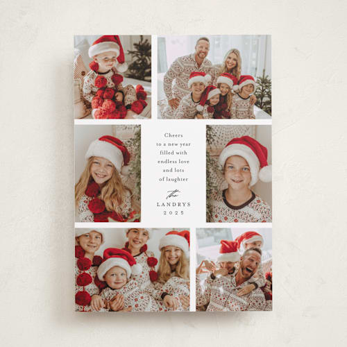 This is a coal photo christmas cards with standard by Jennifer Postorino called all around printing on recycled smooth signature in standard