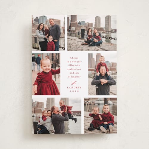 This is a winter berry photo christmas cards with standard by Jennifer Postorino called all around printing on recycled smooth signature in standard