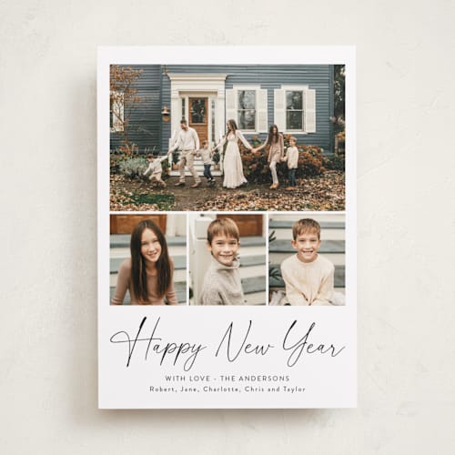 This is a snow photo christmas cards with standard by Cass Loh called natural handwriting printing on recycled smooth signature in standard