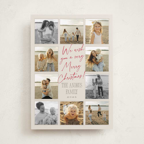 This is a eggnog photo christmas cards with standard by Robert and Stella called christmas candids printing on recycled smooth signature in standard