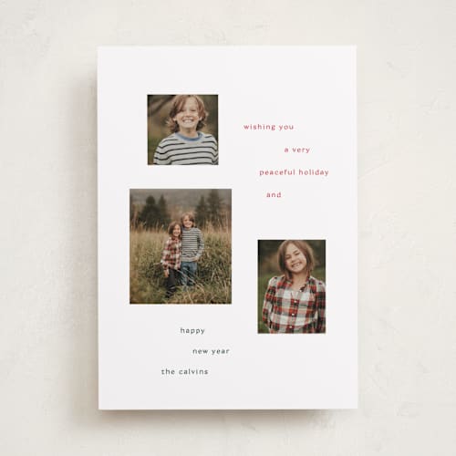 This is a snow photo christmas cards with standard by Baumbirdy called sentiment printing on recycled smooth signature in standard