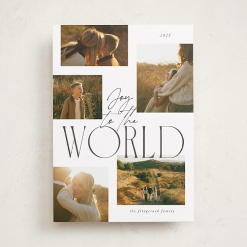 This is a wool photo christmas cards with standard by Jackie Crawford called five top printing on recycled smooth signature in standard