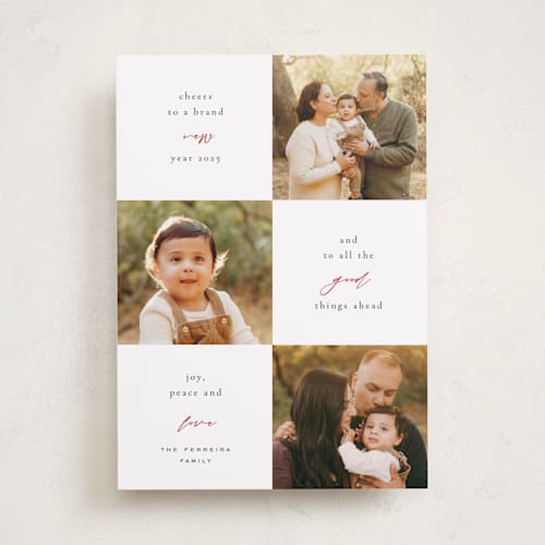 This is a candy cane photo christmas cards with standard by Ana de Sousa called season & purpose printing on recycled smooth signature in standard