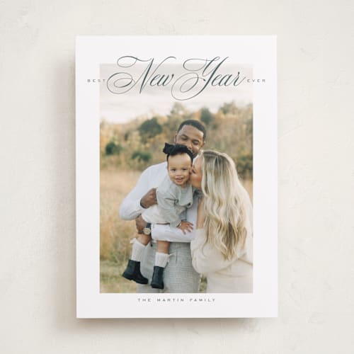 This is a blue spruce photo christmas cards with standard by Heather Cairl called just wonderful printing on recycled smooth signature in standard