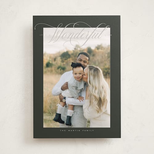 This is a night photo christmas cards with standard by Heather Cairl called just wonderful printing on recycled smooth signature in standard