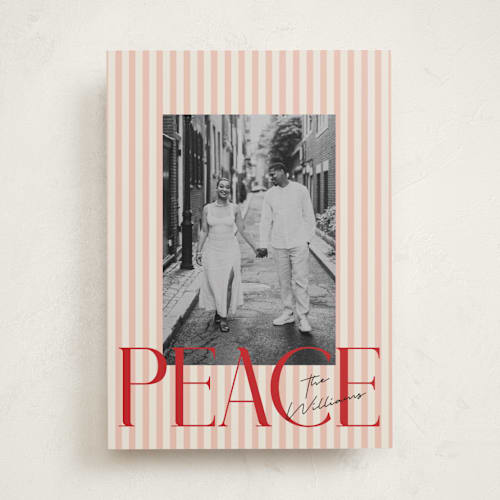 This is a blush photo christmas cards with standard by Vera Lim called pace printing on recycled smooth signature in standard