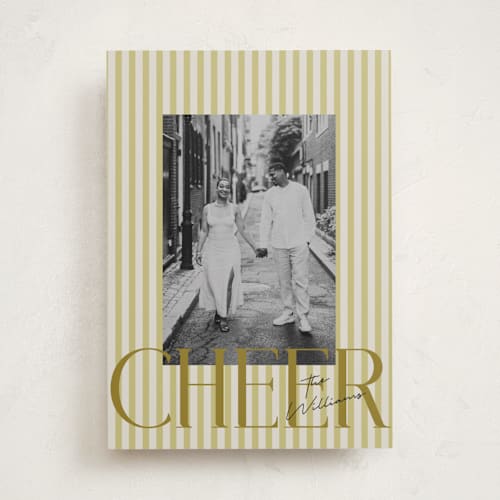 This is a pistachio photo christmas cards with standard by Vera Lim called pace printing on recycled smooth signature in standard