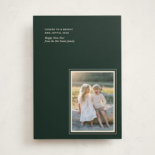 This is a pine photo christmas cards with standard by Annie Clark called perfectly framed printing on recycled smooth signature in standard