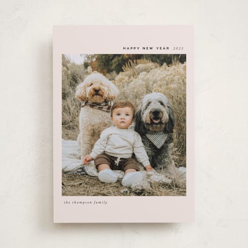 This is a winter rose photo christmas cards with standard by Ashley Iwafuchi called simple greeting printing on recycled smooth signature in standard