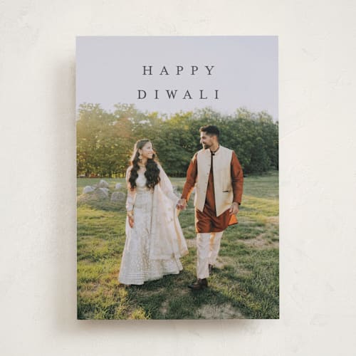 This is a coal diwali cards with standard by Kasia Labocki called signed with love printing on recycled smooth signature in standard