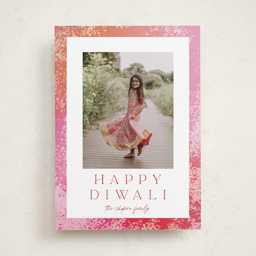 This is a flower diwali cards with standard by Angela Garrick called light printing on recycled smooth signature in standard