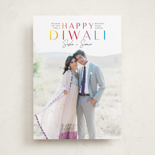 This is a ebony diwali cards with standard by Nicole Senecal called diwali printing on recycled smooth signature in standard