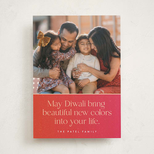This is a magenta diwali cards with standard by Maria Alou called diwali wishes printing on recycled smooth signature in standard