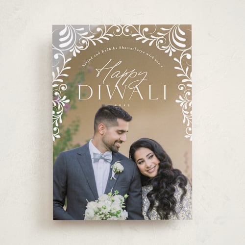 This is a classic diwali cards with standard by letterfix called alpona printing on recycled smooth signature in standard