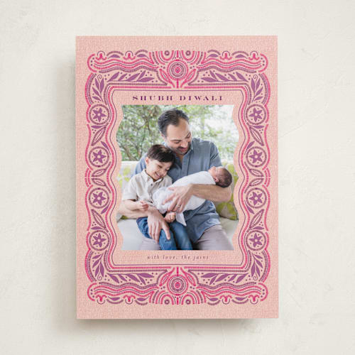 This is a amethyst diwali cards with standard by Cindy Reynolds called embroidered printing on recycled smooth signature in standard