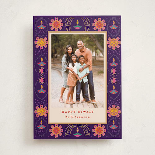 This is a twilight diwali cards with standard by Creo Study called diwali luxe printing on recycled smooth signature in standard