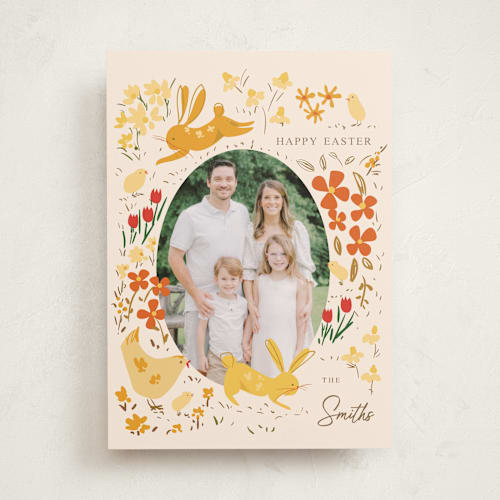 This is a cream easter photo cards with standard by samovilka called eastereaster printing on recycled smooth signature in standard