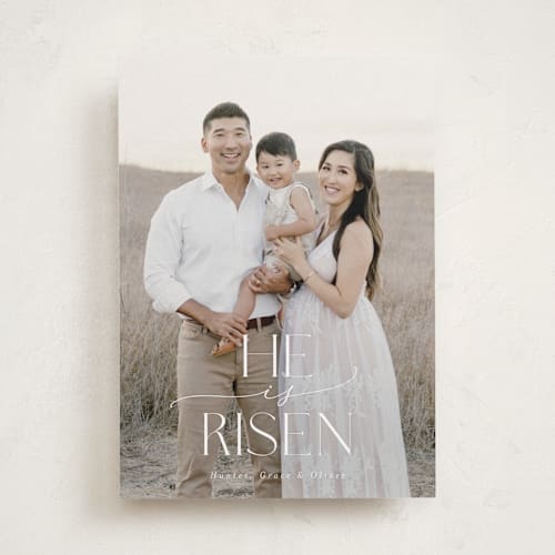 This is a snow easter photo cards with standard by Nicoletta Savod called pure simplicity printing on recycled smooth signature in standard