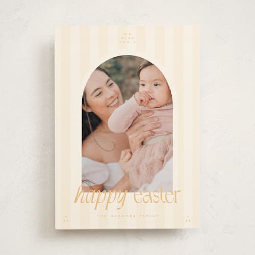 This is a sunshine easter photo cards with standard by Blustery August called stripes printing on recycled smooth signature in standard