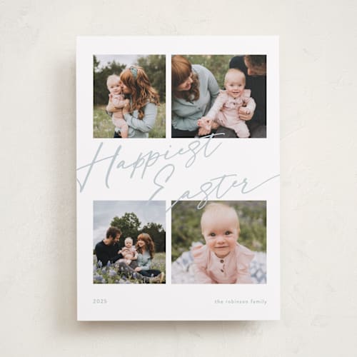 This is a sky easter photo cards with standard by Blustery August called rainier printing on recycled smooth signature in standard