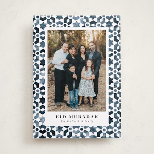 This is a ocean eid cards with standard by Jackie Crawford called painted tiles printing on recycled smooth signature in standard