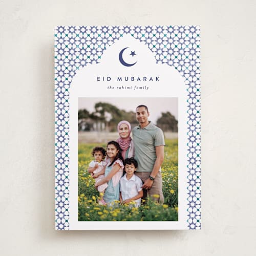 This is a night eid cards with standard by Brooke Chandler called eid tile printing on recycled smooth signature in standard